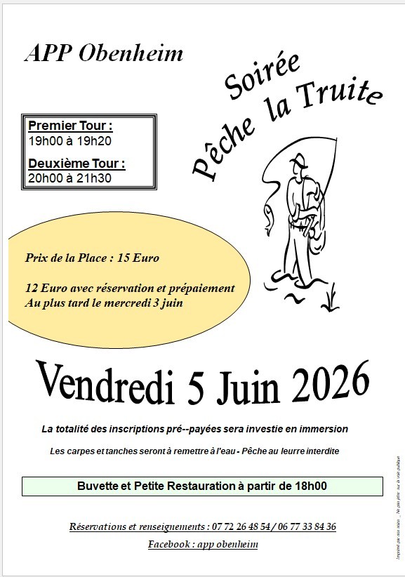 Soirée pêche à la truite
