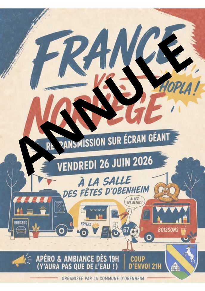 ANNULATION DE LA RETRANSMISSION DU MATCH
